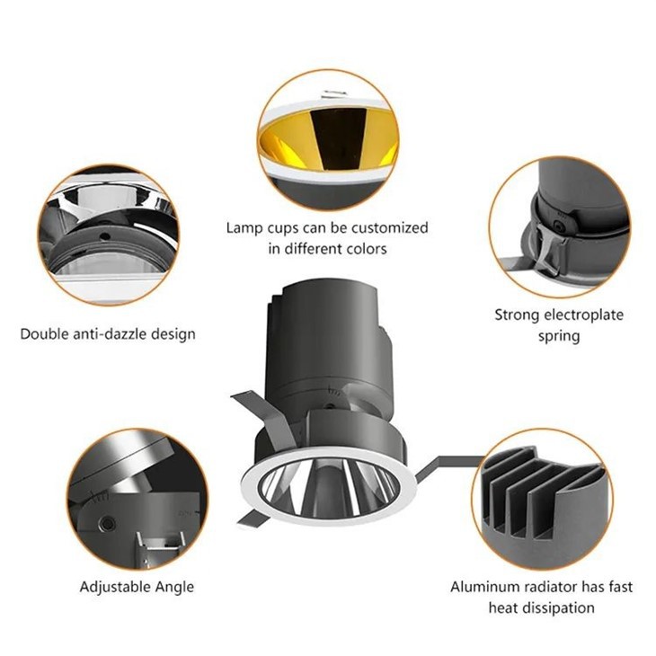 Hot Sales Round Square Recessed COB Spot Light